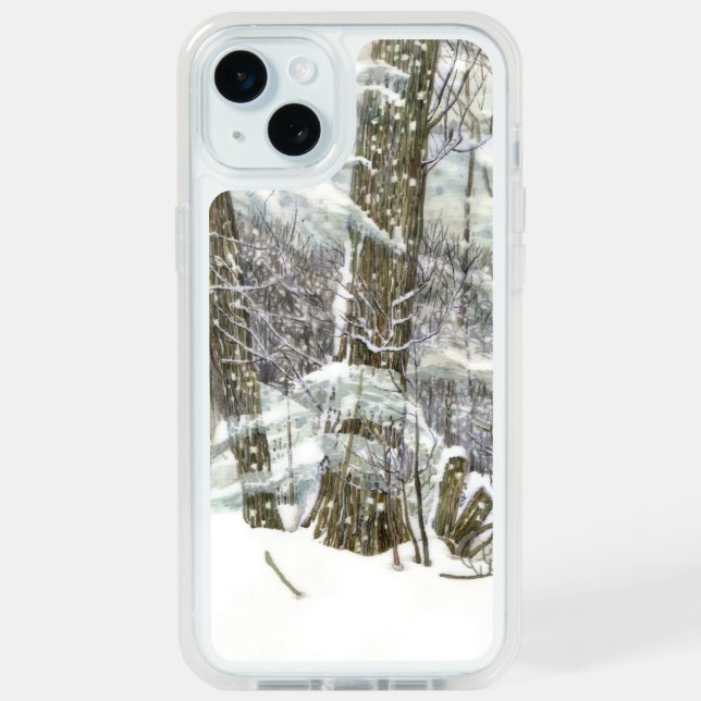 Winter iPhone 15 Plus Case (Back (Blue))