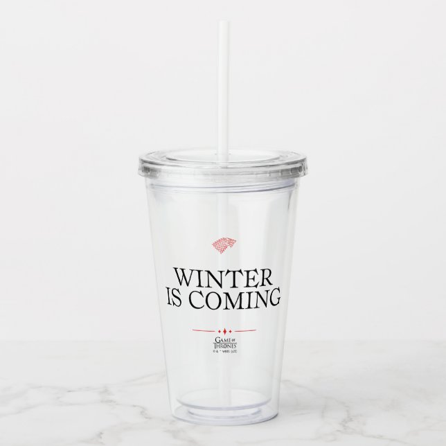Winter Is Coming Acrylic Tumbler (Front)