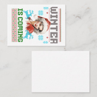 winter is coming Christmas Calling Card