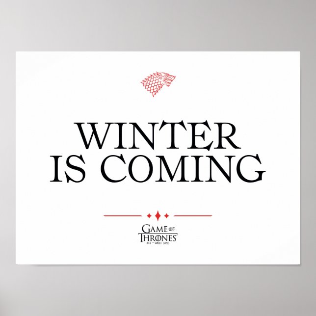 Winter Is Coming Poster (Front)