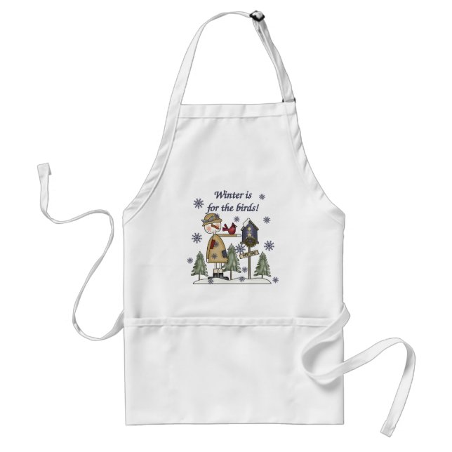 Winter is for the Birds Adult Apron (Front)