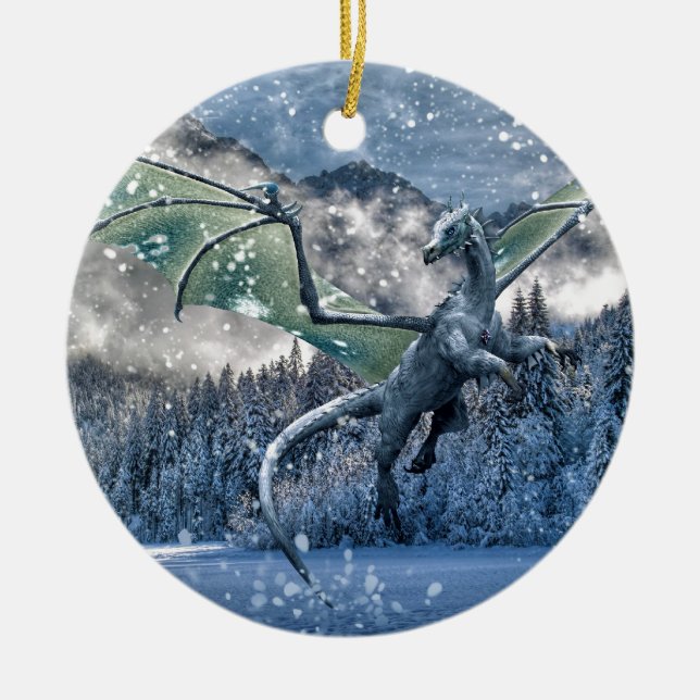 Winter Is Here Ceramic Ornament (Front)