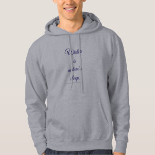 "Winter is Nature's Sleep" Calligraphy Minimalist Hoodie