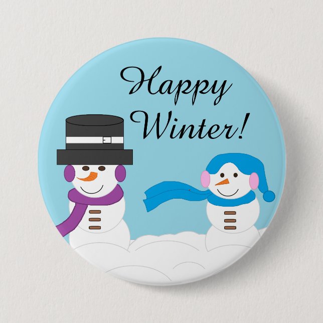 Winter is Quite Snowy Button (Front)
