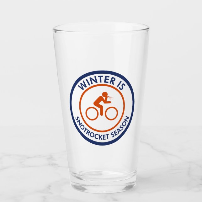 Winter Is Snot Rocket Season Cycling Glass (Front)