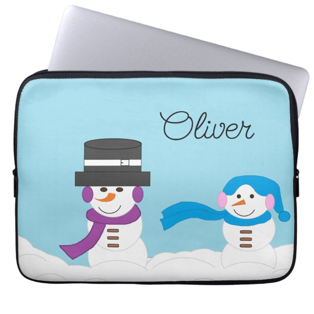 Winter is Snowy Laptop Sleeve (Front)