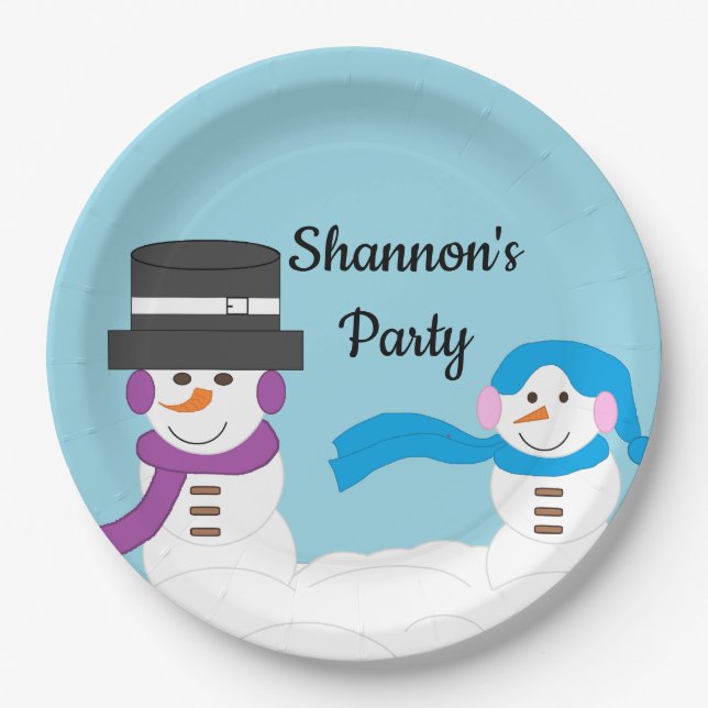 Winter is Snowy: Paper Plates (Front)