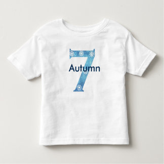 Winter isnpired 7th birthday toddler t-shirt