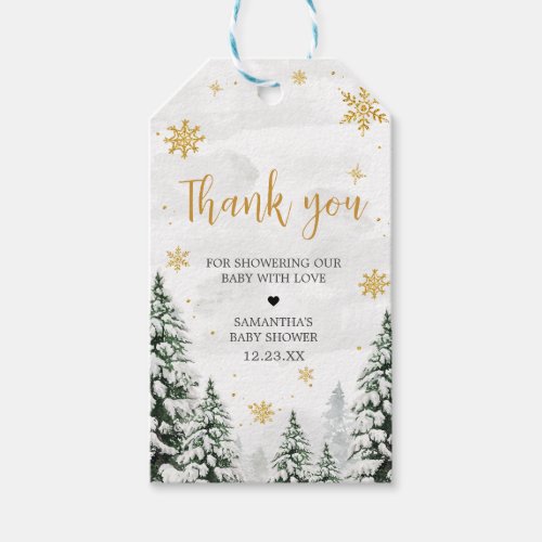 Winter Its Cold Outside Baby Shower Favor Tags