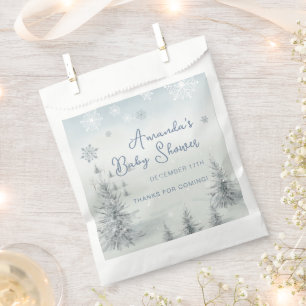 Winter Its Cold Outside Boy Baby Shower Thank You Favor Bag