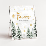 Winter It's Cold Outside Favors  Poster<br><div class="desc">Make your event special with this Snowflake Baby Shower with our cute and lovely printable Favors Sign featuring adorable Pine Trees theme. Download,  personalize,  and create lasting memories with this perfect touch for your joyous celebration!

BS580</div>