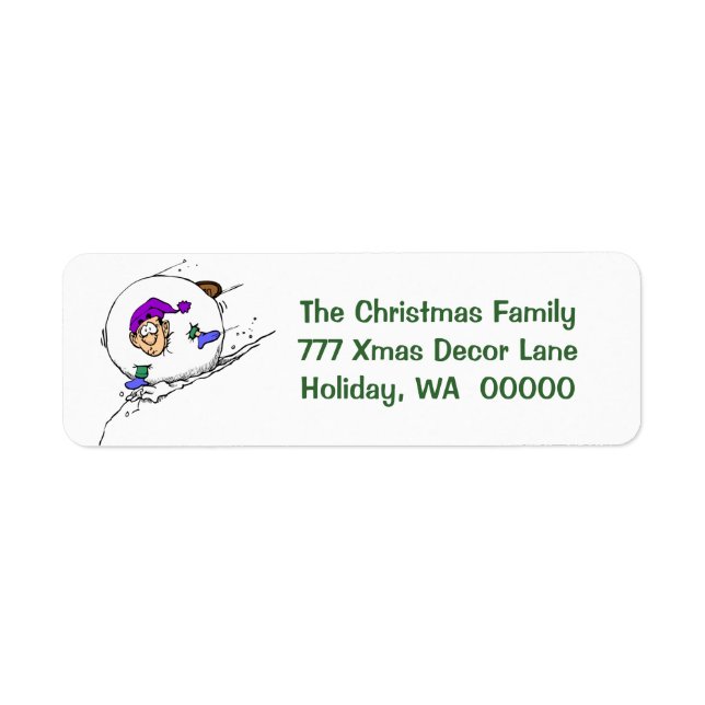 Winter Jokes Personalisable Happy Holidays Labels (Front)