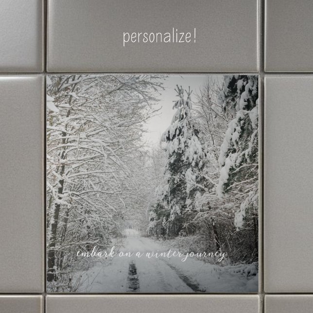 Winter journey through the woodland ceramic tile (Creator Uploaded)