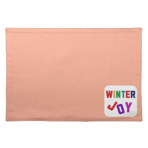 Winter Joy - Cozy Colorful Letters Cloth Placemat