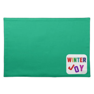 Winter Joy - Cozy Colorful Letters Cloth Placemat