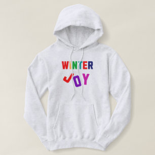 Winter Joy - Cozy Colorful Letters Hoodie