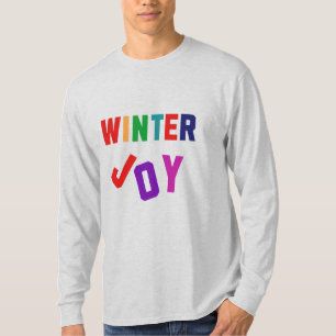 Winter Joy - Cozy Colorful Letters T-Shirt