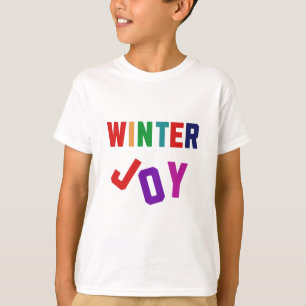 Winter Joy - Cozy Colorful Letters T-Shirt