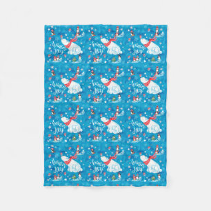 Winter Joy Polar Bear and Penguins in the Snow Fleece Blanket
