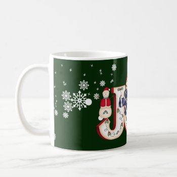 Winter Joy With Snowman Coffee Mug by kitandkaboodle at Zazzle