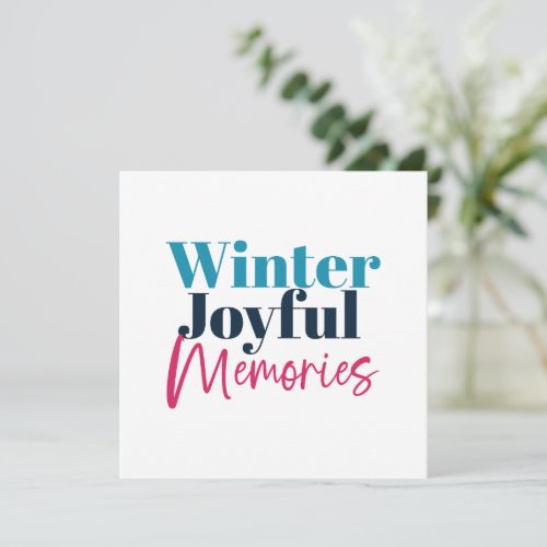 Winter Joyful Memories Festive Holiday Quotes