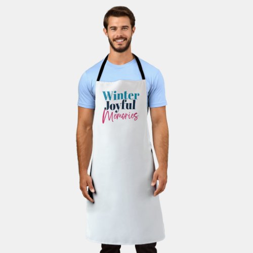 Winter Joyful Memories Festive Holiday Quotes Apron