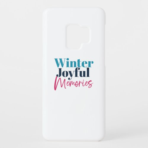 Winter Joyful Memories Festive Holiday Quotes Case_Mate Samsung Galaxy S9 Case