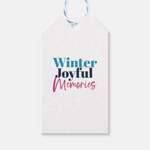 Winter Joyful Memories Festive Holiday Quotes Gift Tags