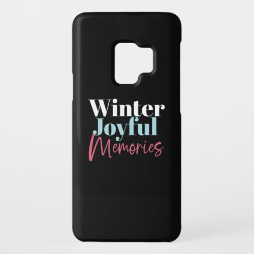 Winter Joyful Memories Festive Holiday Quotes II Case_Mate Samsung Galaxy S9 Case