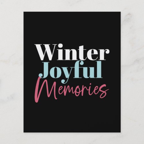 Winter Joyful Memories Festive Holiday Quotes II Flyer