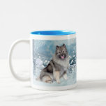 Winter Keeshond Two-Tone Coffee Mug