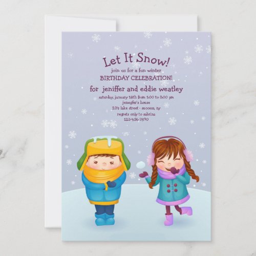 Winter Kids Invitation