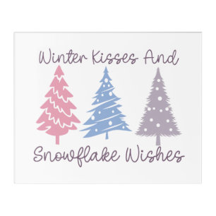 Winter Kisses and Snowflake Wishes Acrylic Print
