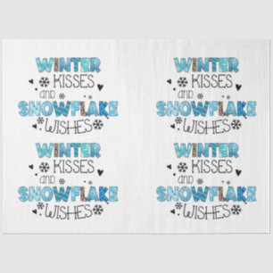 Winter Kisses Customize Tissue Paper