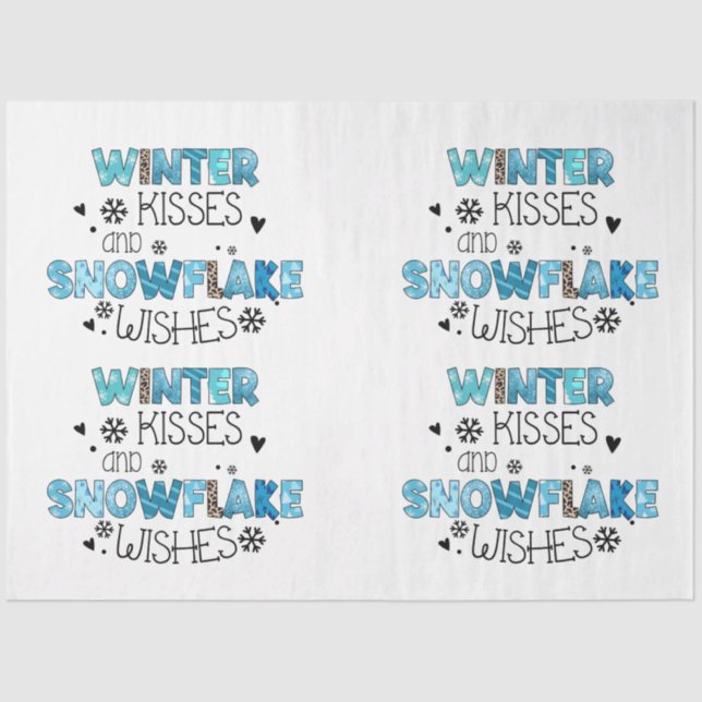 Winter Kisses Customize Tissue Paper (Front)