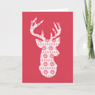 Winter Knit Christmas Reindeer Card