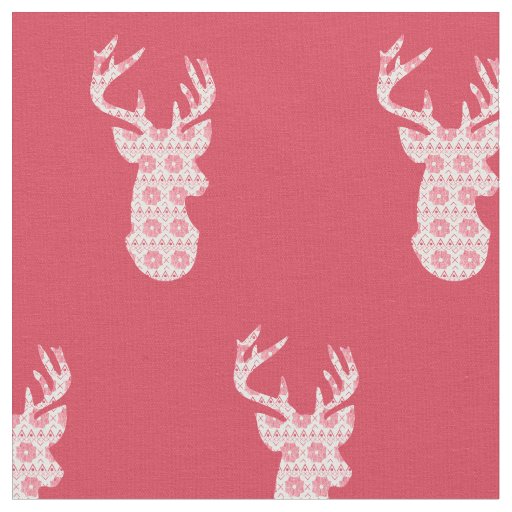Winter Knit Christmas Reindeer Fabric