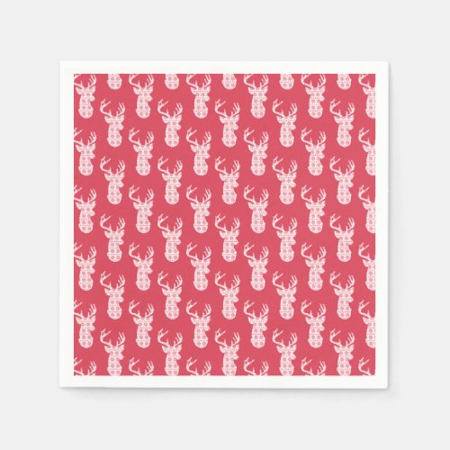 Winter Knit Christmas Reindeer Paper Napkins