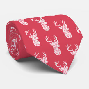 Winter Knit Christmas Reindeer Tie