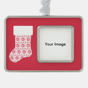 Winter Knit Christmas Stocking Ornament