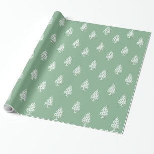 Winter Knit Christmas Tree Wrapping Paper