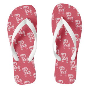 Winter Knit Christmas Yule Bock Flip Flops