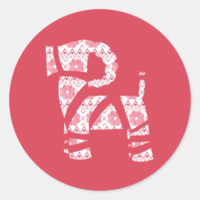 Winter Knit Christmas Yule Bock Sticker (Front)