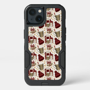 WINTER KNIT HATS HOT COCOA GOLD BELLS GIFTS iPhone 13 CASE