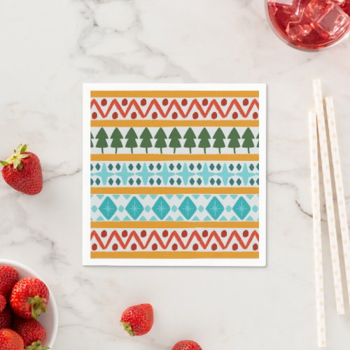 Winter knit pattern napkins