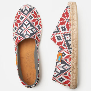 Winter Knit Slavic Folk Art Espadrilles