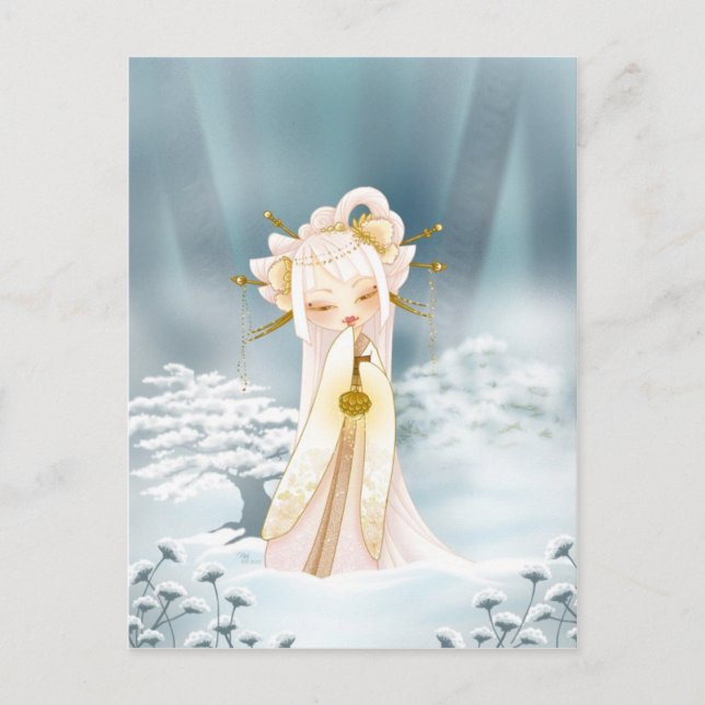 Winter kokeshi postcard (Front)