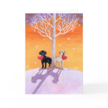 Winter Labradors Painting