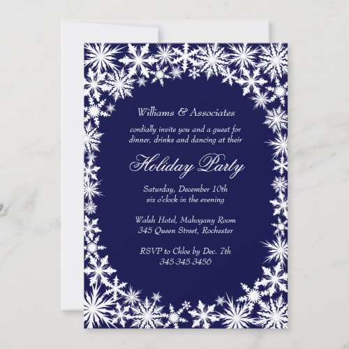 Winter Lace Corporate Holiday Party Invitation