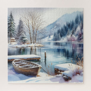 Winter Lake Scene Puzzle